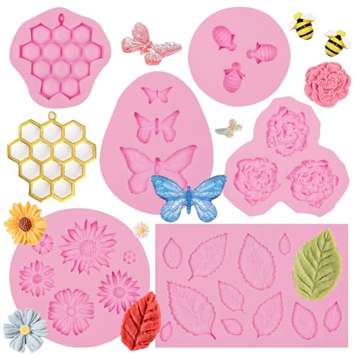 Flower Silicone Cake Mold 6 Pcs