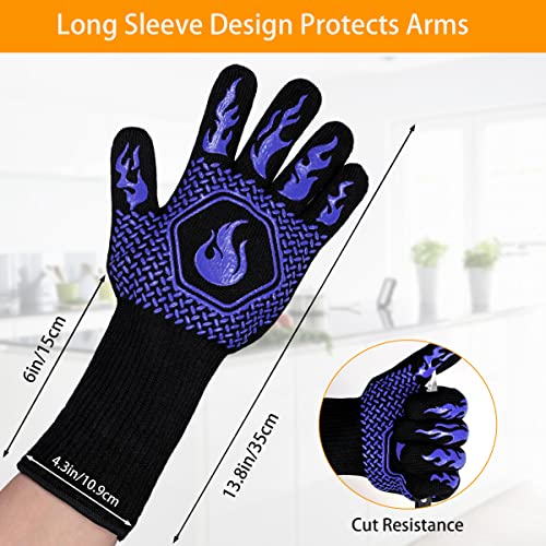 BBQ Gloves 1472F Heat Resistant Non (2 Count)