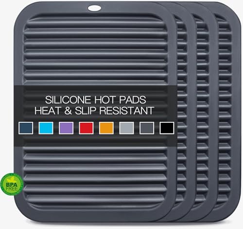 4 PCS Silicone Trivet for Hot Dishes (4 Count)