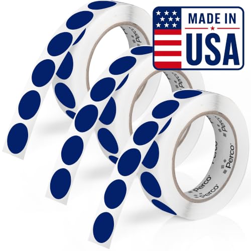 Dark Blue Perforated Round Circle Dot Sticker 1 (3 Count)