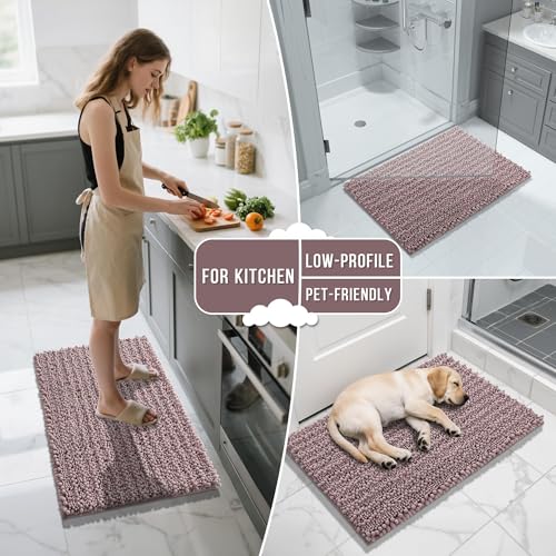 Large Bathroom Rugs Non Slip Washable 36x24 Inch