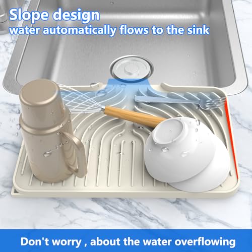 Dish drying mats for kitchen counter