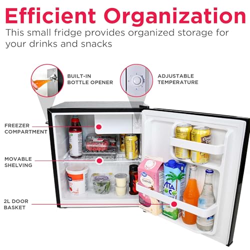 Black Retro Mini Refrigerator