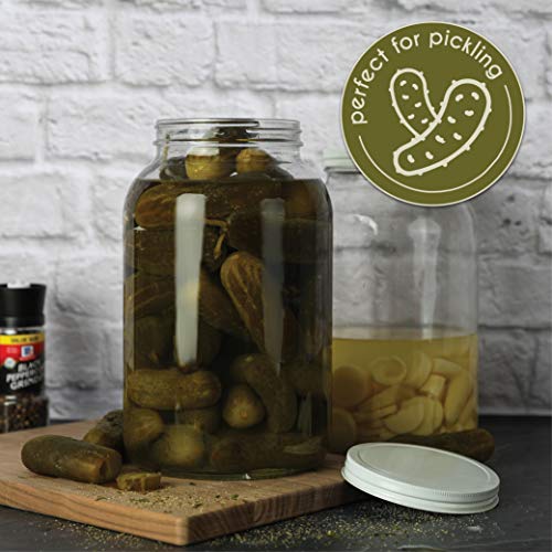 1 Gallon Glass Jar with Lid (2 Count)