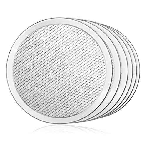 Restaurant Grade Seamless Aluminum Pizza Baking Screen (6 Count)