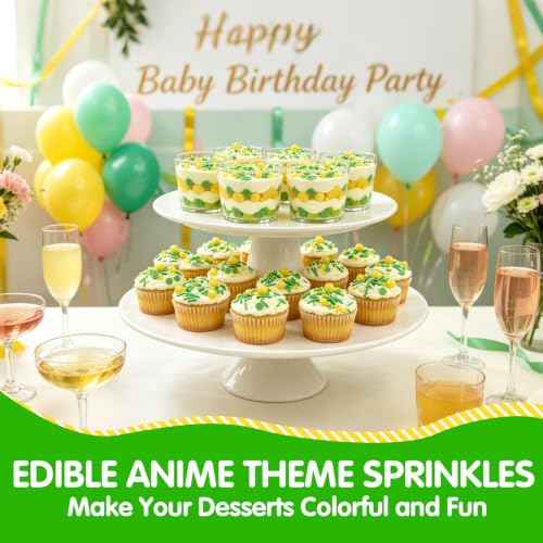 Edible Green Yellow White Sprinkles (4.6 Ounce)