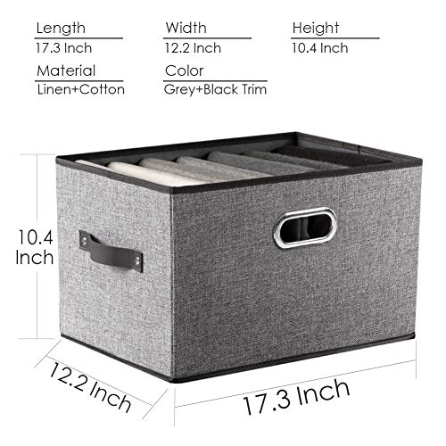 Larger Collapsible Storage Bins for Closet [5 (5 Count)
