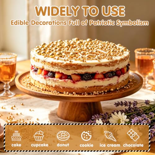 Edible Gold Sprinkles for Cake Decorating (4.6 Ounce)