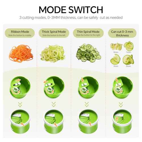 4 in 1 Vegetable Spiralizer Slicer for Veggie Noodles
