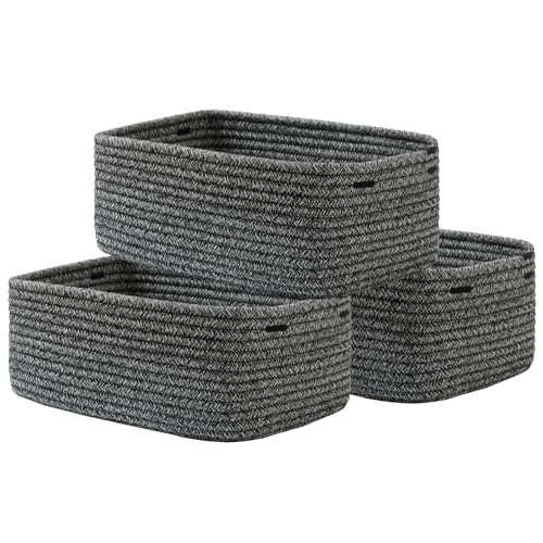 Small Woven Storage Basket for Organizing (3 Count)
