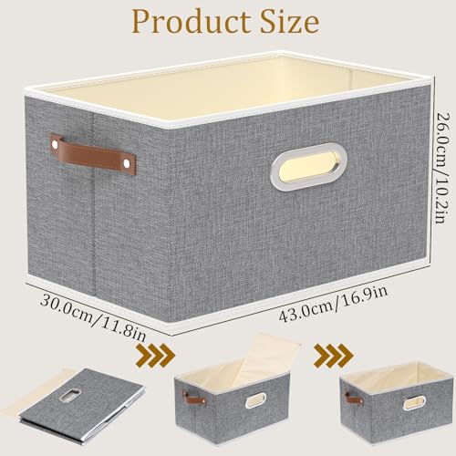 Foldable Storage Baskets for Shelves
