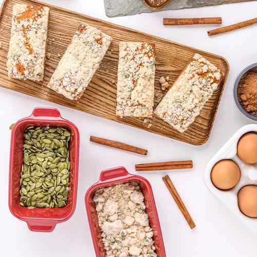 5"x3" Ceramic Baking Dishes with Lids (4 Count)