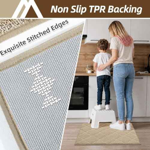 Kitchen Rugs Non Slip Washable 24"x60" (14.4 Sq Ft)