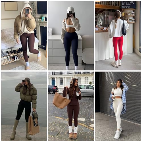 High Waist Butt Lifting Leggings for Women Buttery Soft Breathable Yoga Pants with Hidden Pocket Tummy Control Gym Dark Grey