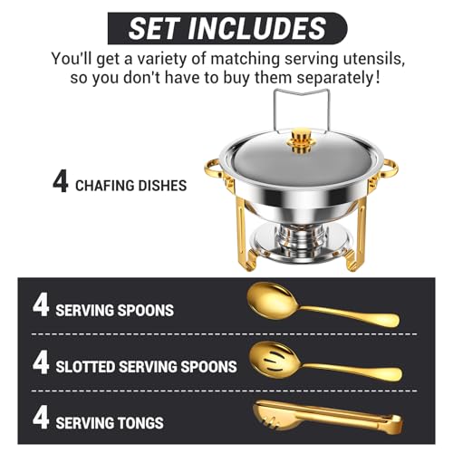 Round Chafing Dishes for Buffet 5 Qt