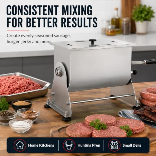 20 lb Tilting Meat Mixer for Sausage Burger Jerky