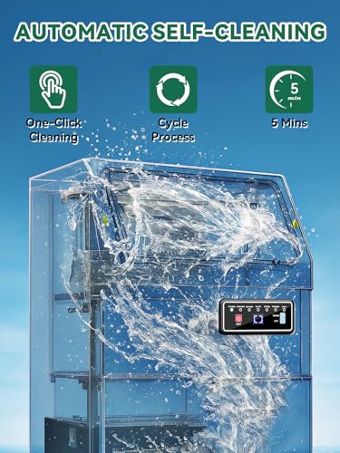 Commercial Nugget Ice Maker Machine with 12Lbs Storage Bin