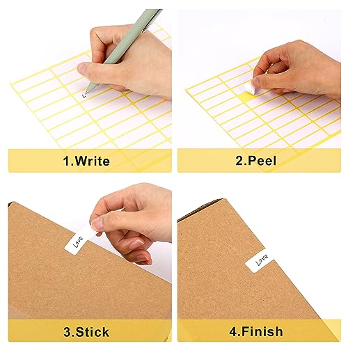 1980 Pcs Blank File Folder Labels 0.5x1.75 Inch Writable Name Tag Stickers White Name Filing Envelopes Label Stickers Small Address Labels for Office Document File Classification (1980 Count)