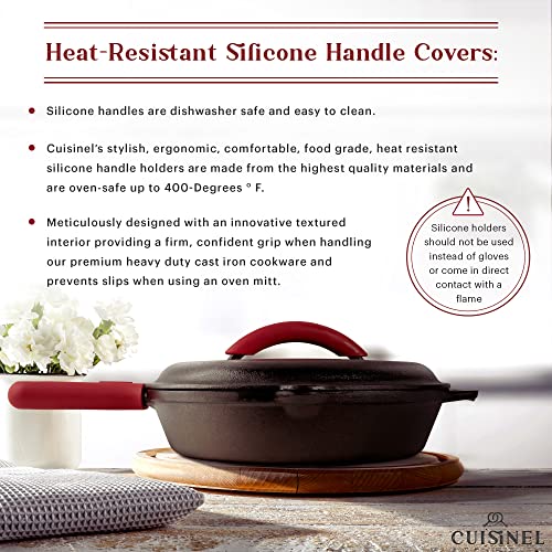 Cast Iron Skillets Set with Lids