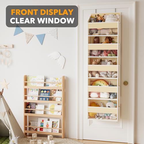 1 Pack Over The Door Organizer with 5 Large Pockets and 10 Mesh Side Pockets