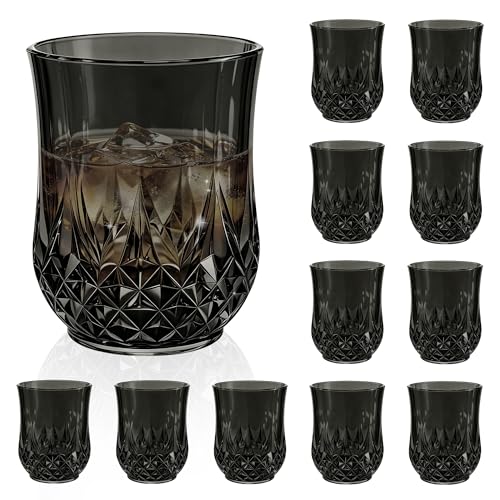12 Pack Plastic Stemless Wine Glasses (12 Count)