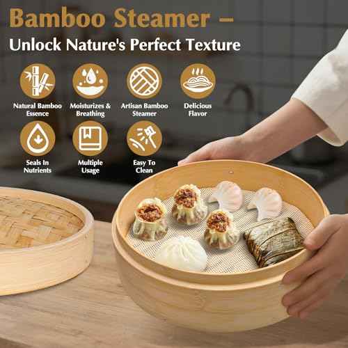 Bamboo Steamer 2 Tier 8