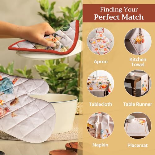 100% Cotton Oven Mitt & Pot Holder Set