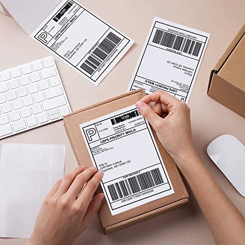 Fanfold 4 x 6 Direct Thermal Labels White Perforated Shipping Labels (1000 Count)