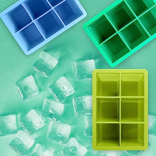 Silicone Ice Cube Trays 3 Pack (3 Count)