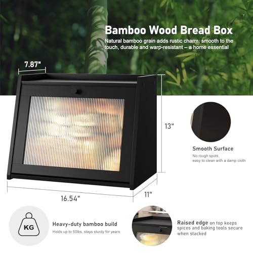 Large Bread Box for Kitchen Counter