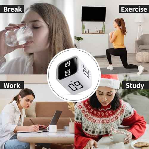 Productivity Timer Flip Gravity Sensor Cube Timer Countdown & Countup (3 Count)