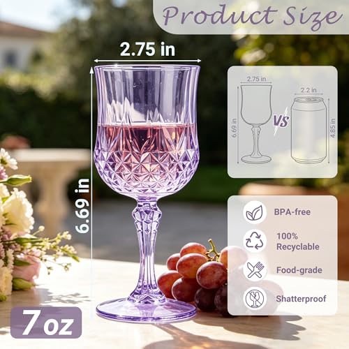 24Pack Plastic Wine Glasses (24 Count)