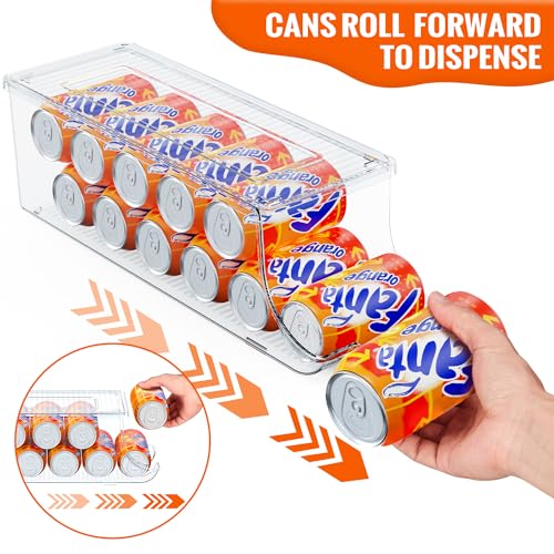 4 Pack Soda Can Organizer for Refrigerator (2 Count)