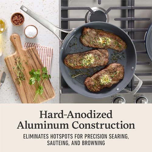 Premier Ceramic Nonstick 12" Frying Pan with Lid