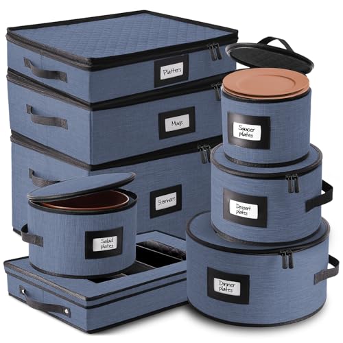 Fine China Storage Containers Hard Shell 8 Piece Set