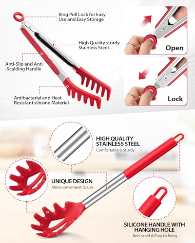 Silicone Spaghetti Spoon and Pasta Tong