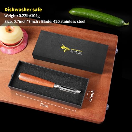 Peels Smoothly Wooden Vegetable Peeler for Kitchen
