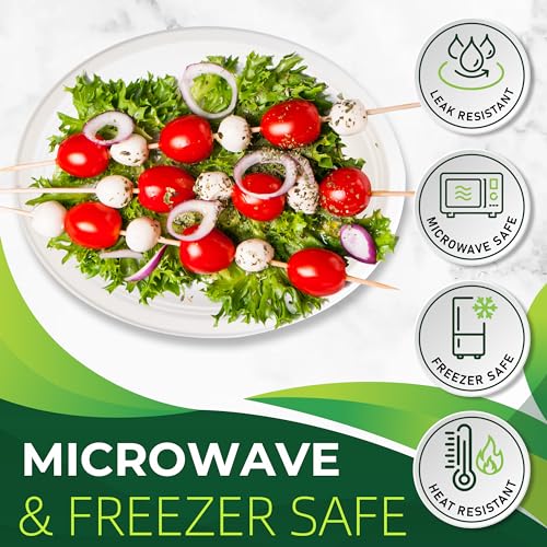 100PCS 100% Compostable White Oval Paper Plates (100 Count)
