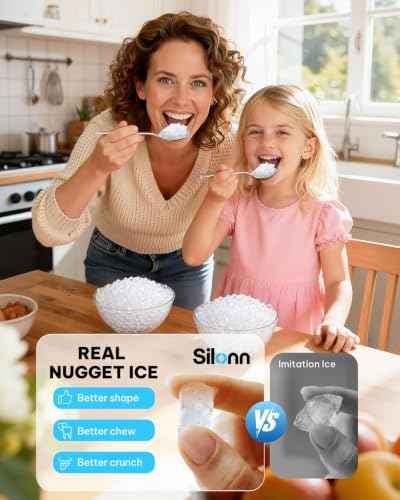 Nugget Ice Maker Countertop with 3L Detachable Tank