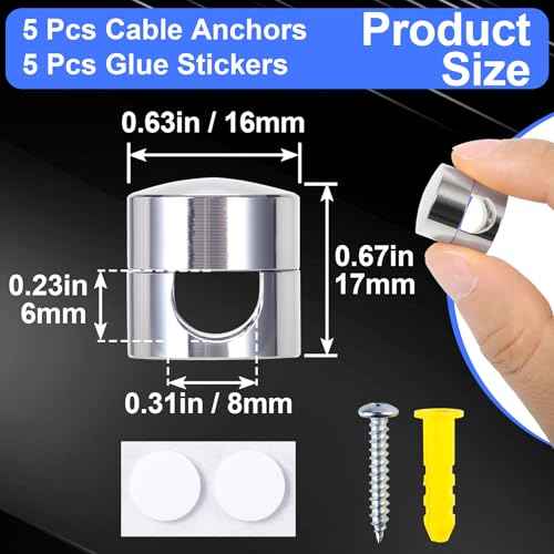 5 Sets Charger Holders for Cords (5 Count)