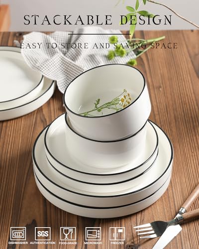 Sweejar Porcelain Dinnerware Sets for 6