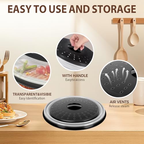 12 Inchs Microwave Splatter Cover & Silicone Mat (2 Count)