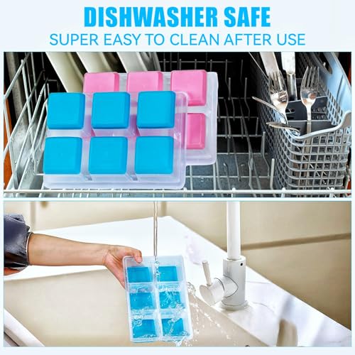 Silicone Ice Trays with Lids for Freezer (4 Count)