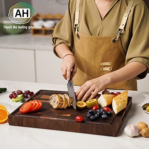 Large Walnut Wood End Grain Cutting Board 17x13x1.5" Butcher Block