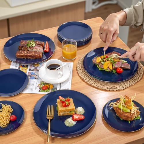 200 Pieces Blue Plastic Plates (200 Count)