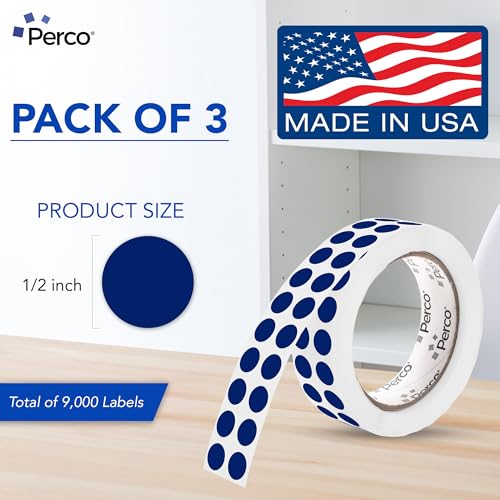 Dark Blue Perforated Round Circle Dot Sticker 1 (3 Count)