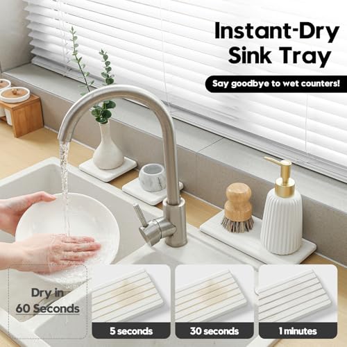 3 Pack Water Absorbent Diatomite Coasters (3 Count)