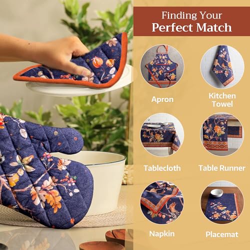 100% Cotton Oven Mitt & Pot Holder Set