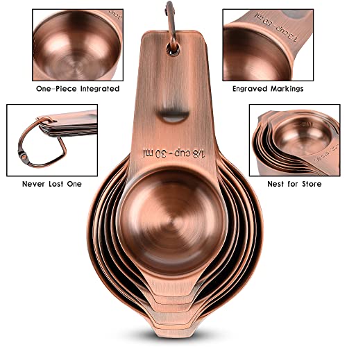Copper Measuring Cups Set