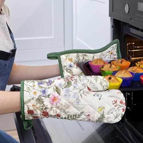 Wildflower Oven Mitts and Pot Holders Set (4 Count)